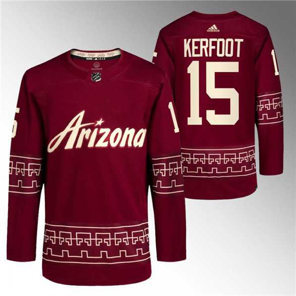 Men%27s Arizona Coyotes #15 Alexander Kerfoot Garnet Alternate Pro Jersey Dzhi